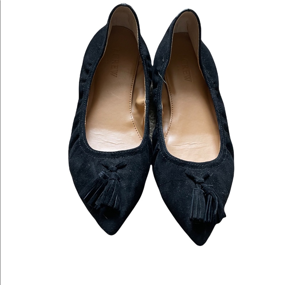 Black tassel J Crew flats